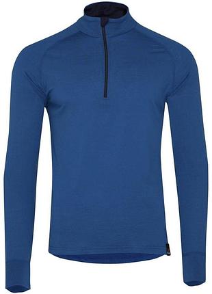 Термокофта шерстяна mens merino 200 long sleeve zip neck (blue) iso baa по типу icebreaker