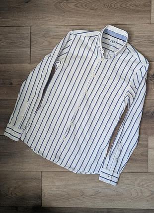 1+1=3! чоловіча легка сорочка в смужку zara