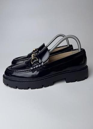 Шкіряні жіночі лофери h&m leather