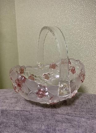 Вінтажний кошик-цукерник walther glas із серії  flower fancies rosé ,