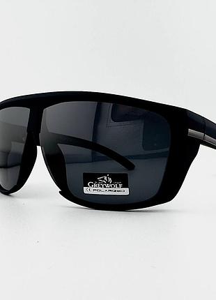 Мужские солнцезащитные очки grey wolf gw5071 c.04p с поляризацией, черные