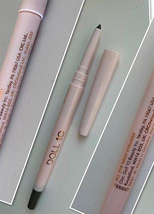 Сша 🇺🇸 doll 10 all eye need eyeliner розкішна підводка олівець кольору хакі з мерехтінням відтінок peridot