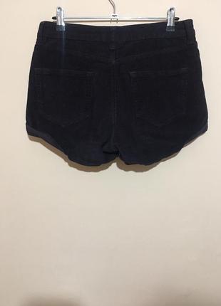 Вельветові шорти topshop cord deep purple hotpants w304 фото