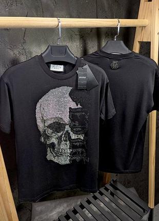 Футболка чоловіча літня літо філіп плейн philipp plein