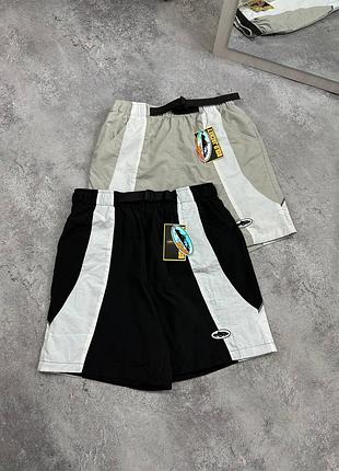 Шорти corteiz нейлонові / corteiz nylon shorts / шорти кортез унісекс s, чорний