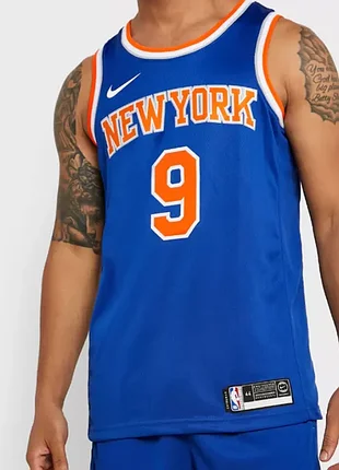 Nike-nba team limited jersey sw fan edition knicks barrett 9 blue size 40(s-m)