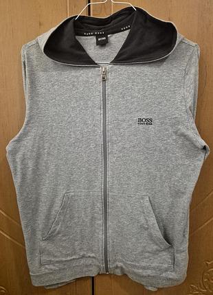Hugo boss! сіра блуза з капюшоном,