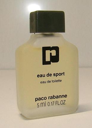 Миниатюра paco rabanne sport. оригинал. винтаж.