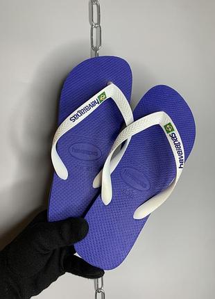 Нові в'єтнамки havaianas brasil оригінал сині шльопанці хаваянас бразилія 41-42