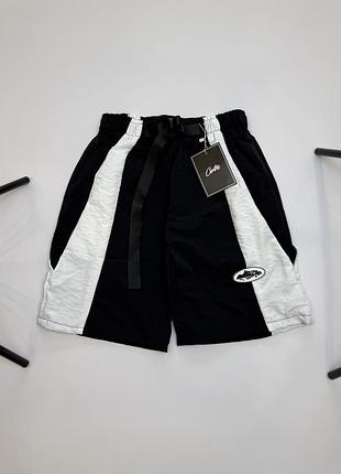 Шорти corteiz нейлонові / corteiz nylon shorts / шорти кортез унісекс xxl, чорний