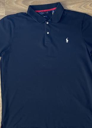 Поло polo ralph lauren темно-синє l