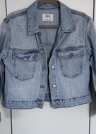 Джинсова куртка zara 11-12 років на дівчинку