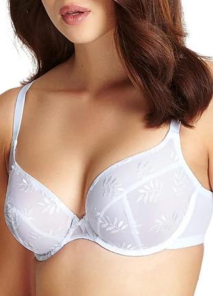 Panache tango white plunge bra 32dd 75dd 32d роскошный бюстгальтер мягкая чашка на косточках