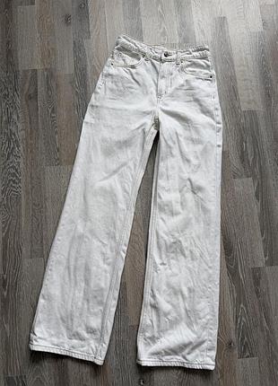 Білі джинси h&m wide leg