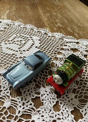 Машинка тачки 2 фін макміс cars 2 finn mcmissile 9 см пластик метал mattel паровоз disney percy колекційні моделі модельки машин