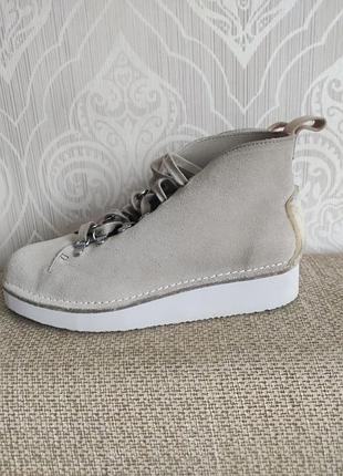 Ботинки замш clarks