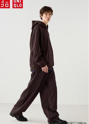 Широкие спортивные штаны унисекс uniqlo