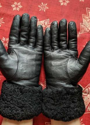 Шкіряні рукавички перчатки дубленочки ugg австралія 7,5-85 фото