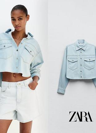 Zara джинсова сорочка розмір s