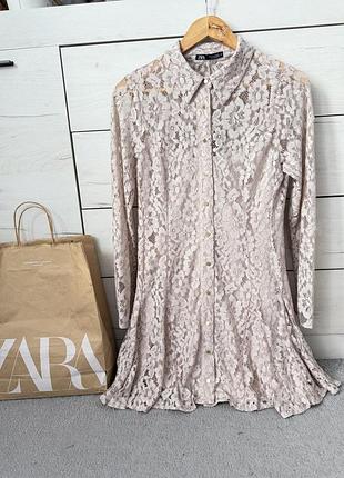 Красива кружевна сукня платье zara m