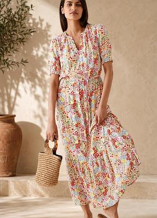 Нова красивенна сукня міді плаття сарафан в квіти marks&spencer