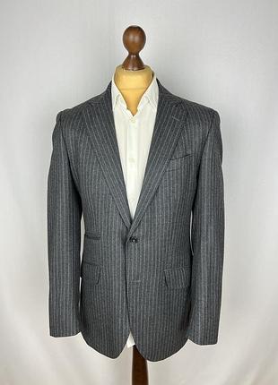 Hackett london "chelsea" striped wool blazer піджак з м`якої вовни хакетт блейзер
