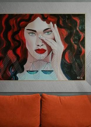 Весы картины масляными красками 30*40 см современное искусство