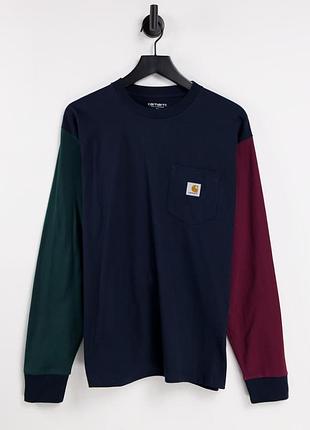 Мужская кофта лонгслив свитшот carhartt wip l/s triple pocket