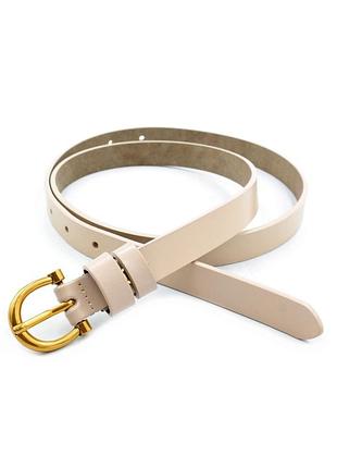 Женский кожаный ремень 1.8 х 110 см weatro бежевый zhin-kit-18k-0067