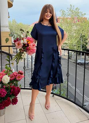 Ніжна легка жіноча шовкова сукня