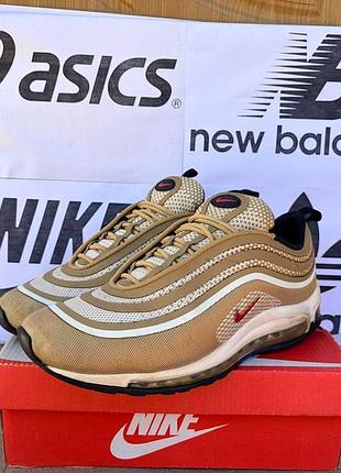 Кроссовки nike air max 97 ultra metallic gold 95 tn + для тренировок