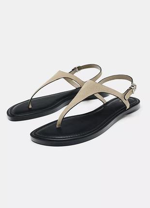 Шкіряні босоніжки zara