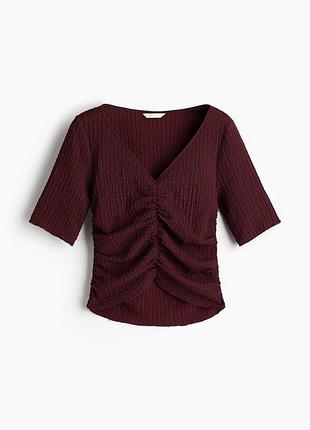 Бордовий топ h&m s
