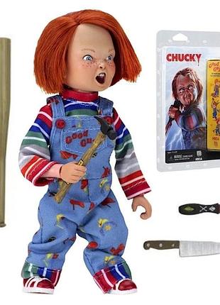 Коллекционная экшн-фигурка чаки child's play chucky good guys clothed retro style action figure, 14 см