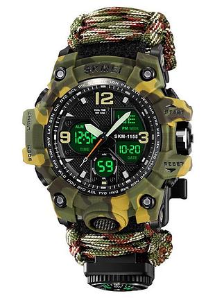 Годинник наручний skmei 1155bncmgn army green