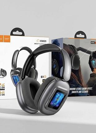 Беспроводные наушники hoco pro max esd23 с дисплеем anc (черный)