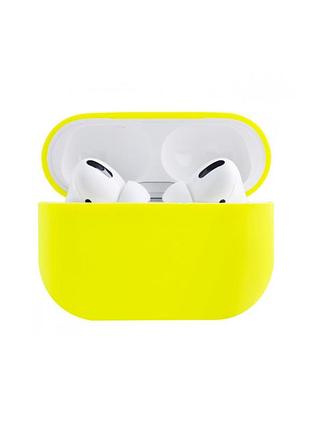 Силіконовий чохол для навушників pods pro (жовтий)