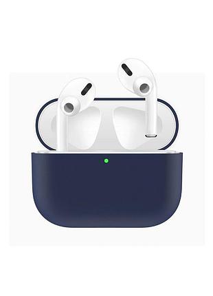 Силіконовий чохол для навушників pods pro (темно-синій)