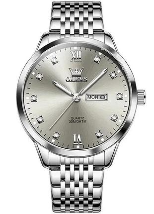Годинник наручний olevs 2943 gray natural