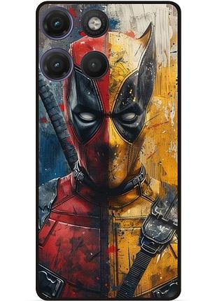 Силіконовий бампер чохол для motorola moto g17 з малюнком росомаха marvel дэдпул