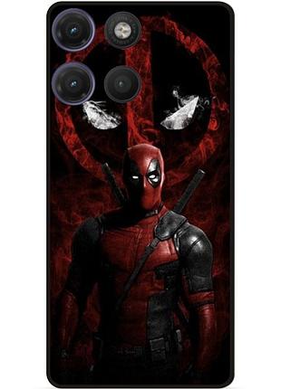 Силіконовий бампер чохол для motorola moto g17 з малюнком deadpool дедпул