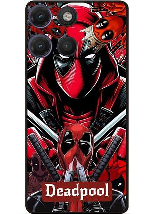 Силіконовий бампер чохол для motorola moto g17 з малюнком deadpool дедпул