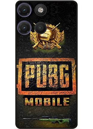 Силіконовий чохол бампер для motorola moto g17 з малюнком пабг pubg