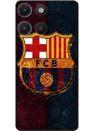 Силіконовий чохол бампер для motorola moto g17 з малюнком барселона barcelona