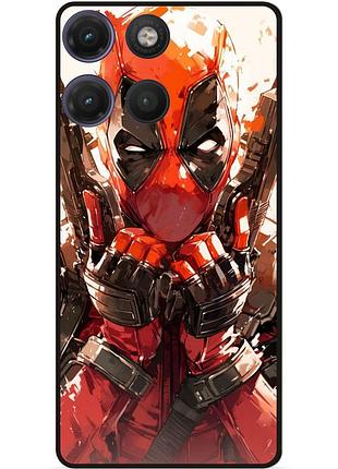 Силіконовий бампер чохол для motorola moto g17 з малюнком дедпул deadpool