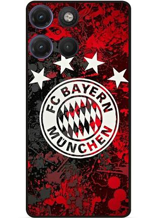 Чехол силиконовый бампер для motorola moto g17 с рисунком bayern бавария мюнхен