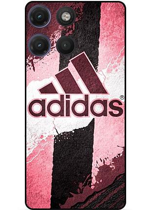 Чехол силиконовый бампер для motorola moto g17 с картинкой адидас adidas