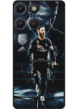 Силиконовый чехол бампер для motorola moto g17 с рисунком sergio ramos серхио рамос