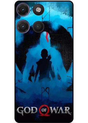 Чехол силиконовый бампер для motorola moto g17 с рисунком god of war кратос