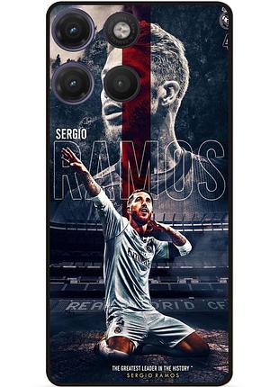 Чехол силиконовый бампер для motorola moto g17 с рисунком sergio ramos серхио рамос